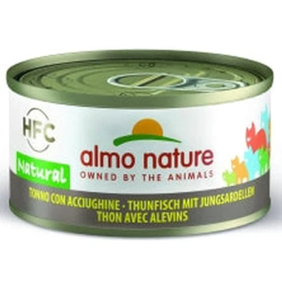 Abbildung von almo nature HFC Natural Katzenfutter nass Thunfisch mit Jungsardellen 24er Pack (24 x 70g)