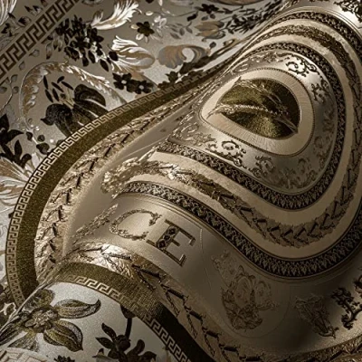 Abbildung von Versace Vliestapete &quot;Wallpaper 5 Floral Design&quot;, leicht glänzend, Designertapete, auffallende Fliesen Tapete