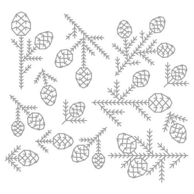 Abbildung von Sizzix Thinlits Die Set 13PK Pine Patterns 666070 Tim Holtz (10 22)