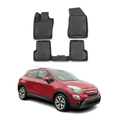 Abbildung von OMAC 2541444 Fußmattensatz Gummi, TPE (thermoplastischer Elastomer) 4 schwarz FIAT: 500X