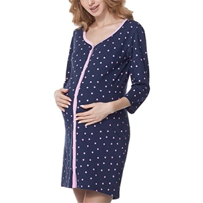 Abbildung von Bemammy Nachthemd, Damen, Größe: XXL, Navydotspink