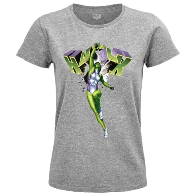 Abbildung von Marvel Damen Womarcots021 T Shirt, grau meliert, X Large