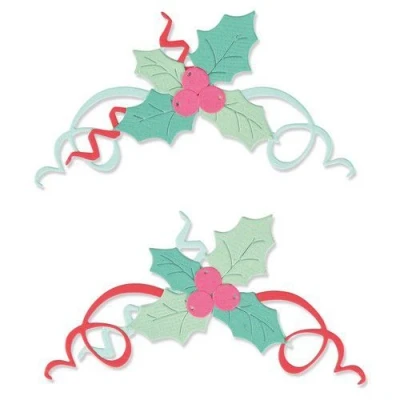 Abbildung von Sizzix Thinlits Stanzset Christmas Boughs of Holly