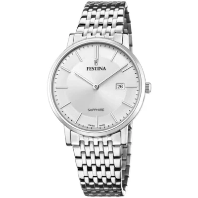 Abbildung von Festina Uhr Für Herren F20018/1 Swiss Made Silber Edelstahl Case SilberEdelstahl Band