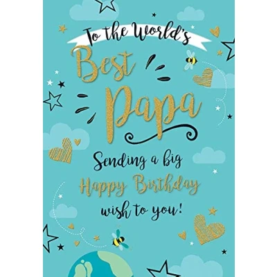 Abbildung von Moderne Geburtstagskarte Papa 22,9 x 15,2 cm Piccadilly Greetings