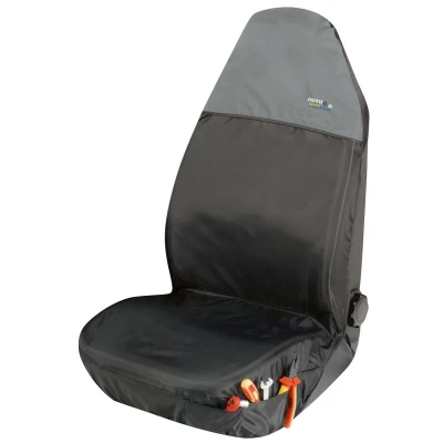 Abbildung von WALSER 12067 Sitzschoner vorne schwarz/grau VOLKSWAGEN: Transporter 5 Bus, CADDY 4 Kombi, Golf Plus / Crossgolf, SKODA: Yeti, AUDI: A6 C5 Limousine