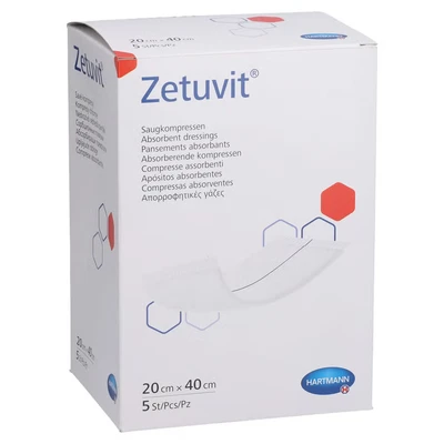 Abbildung von Zetuvit Saugkompressen Steril 20x40 cm 5 St