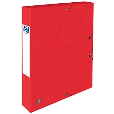 Abbildung von Oxford Sammelbox A4, aus Karton, 4 cm Rückenbreite, rot, 9 Stück