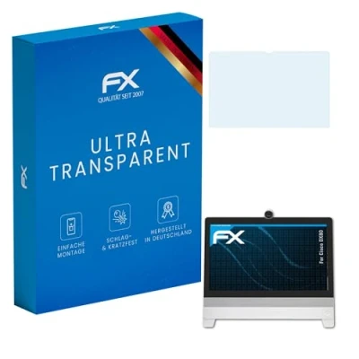 Abbildung von atFoliX Schutzfolie kompatibel mit Cisco DX80 Folie, ultraklare FX Displayschutzfolie