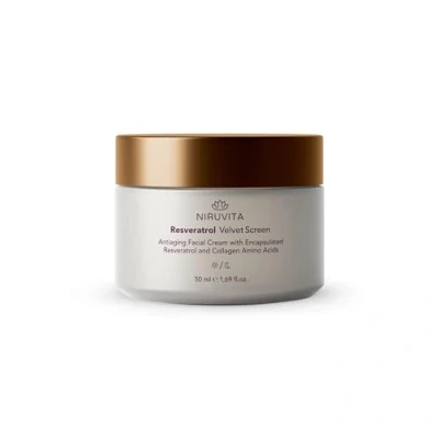 Abbildung von NIRUVITA Anti Aging Gesichtscreme mit Resveratrol, Kollagen und Hyaluronsäure, Falten, feuchtigkeitsspendend, für die Hautpflege, vegan, Tag Nacht, tägliche Feuchtigkeit, straffende Wirkung,