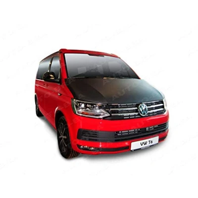 Abbildung von Auto Bra kompatibel mit VW T6 Bj. ab 2015 Multivan Transporter Caravelle Haubenbra Steinschlagschutz Tuning Bonnet (Vollbra)