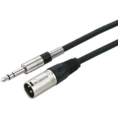 Abbildung von IMG Stage Line 1m, XLR 6.3mm, (3 pin), Männlich, 6.35mm, 1 m, Schwarz