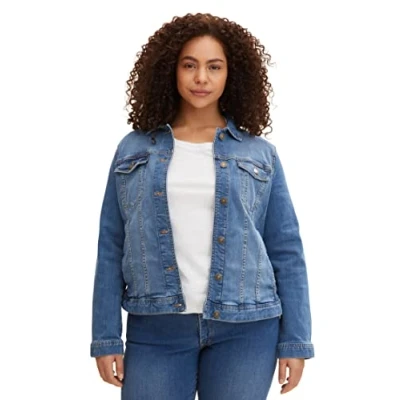 Abbildung von MY TRUE ME TOM Tailor Jeansjacke, Damen, Größe: 52, Blue denim