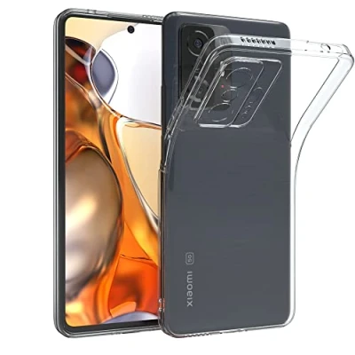 Abbildung von EAZY CASE Hülle kompatibel mit Xiaomi 11T / Pro 5G Schutzhülle Silikon, Ultra dünn, Slimcover, Handyhülle, Silikonhülle, Backcover, Durchsichtig, Klar Transparent