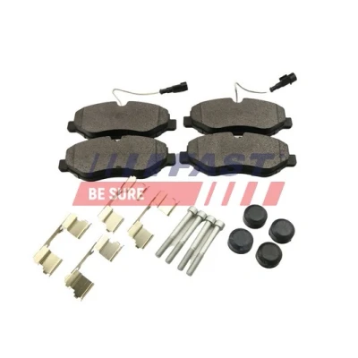 Abbildung von FAST FT29574 Bremsbelagsatz Vorderachse mit Bremssattelschrauben NISSAN: Almera II Schrägheck, Primera Limousine, Hatchback