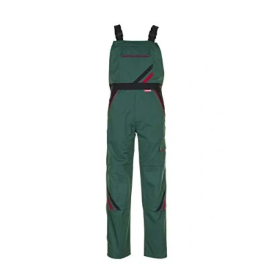 Abbildung von Planam Highline Herren Latzhose grün schwarz rot Modell 2335 Größe 68