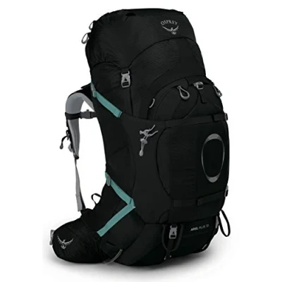 Abbildung von Osprey Ariel Plus 70 Rucksack, Schwarz, XS S