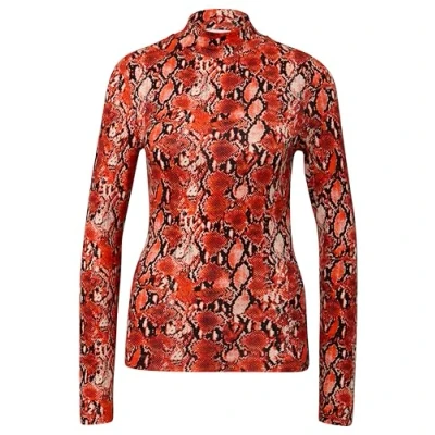 Abbildung von s.Oliver Schmal Geschnittenes Langarmshirt, Damen, Größe: 46, Hellorange