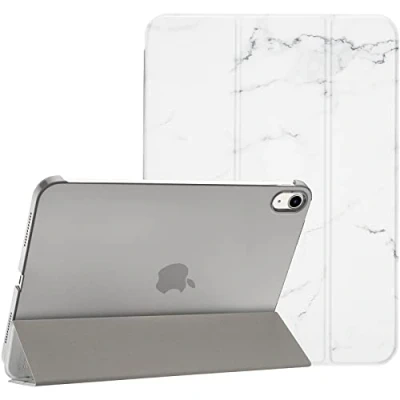 Abbildung von ProCase Hülle für 2022 10,9&quot; iPad 10. Generation 10 Case 10,9 Zoll Modell A2696 A2757, Leicht Dünn Hart Schutzhülle Smart Folio Cover Kompatibel mit Marmor Weiß