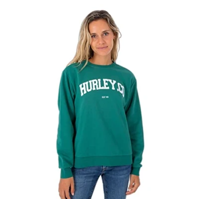 Abbildung von Hurley Damen Authentische Crew Sweatshirt, Grasgrün, S