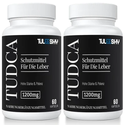 Abbildung von TUDCA Kapseln Hochdosiertes Tauroursodesoxycholsäure Ergänzungsmittel 1200 mg pro Portion, 120 Glutenfrei, ohne Gentechnik