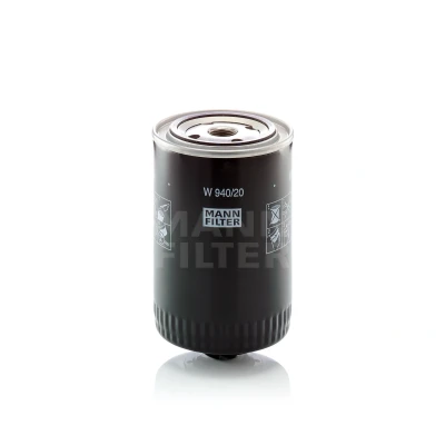 Abbildung von MANN FILTER W 940/20 Ölfilter 3/4 16 UNF mit zwei Rücklaufsperrventilen Anschraubfilter AUDI: A4 B6 Avant, 90 B2, B5 Limousine