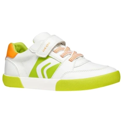 Abbildung von Geox J GISLI Boy D Sneaker, White/Green Fluo, 32 EU