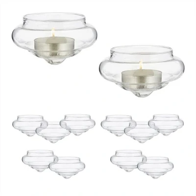 Abbildung von relaxdays Teelichthalter Schwimmwindlicht im 12er Set