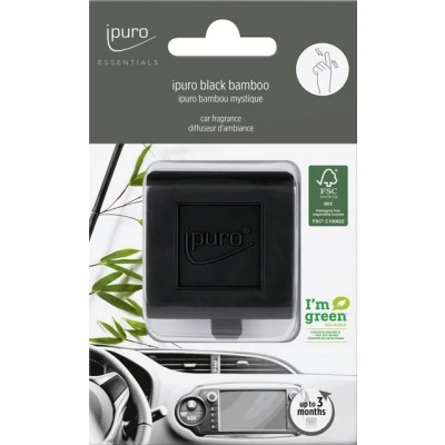 Abbildung von ipuro erfrischender black bamboo Auto Duft dezenter Lufterfrischer fürs mit grünen &amp; holzigen Noten angenehmer für ein puristisches Dufterlebnis bis zu 3 Monate