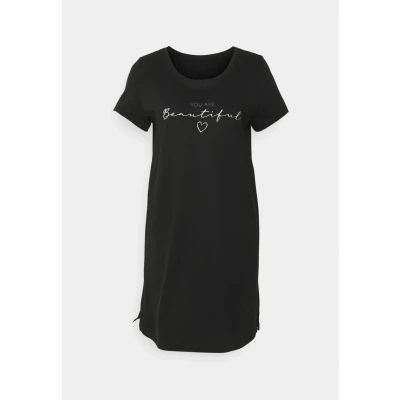 Abbildung von Lascana Bigshirt Nachthemd, Damen, Größe: 32/34, Black