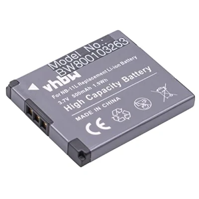 Abbildung von vhbw Akku kompatibel mit Canon NB 11L 11LH IXUS 170 165 160 SX410 275 A4000 A3400 A2400 A2500 A2300 265 145 150 SX400 140 132 125 240