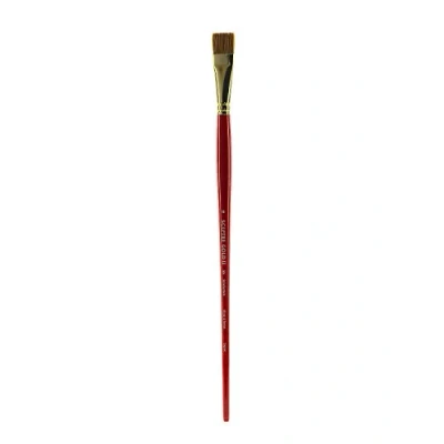 Abbildung von Winsor &amp; Newton 5185718 Sceptre Gold II Künstler Aquarellpinsel mit hoher Farbtragekapazitat exzellenter Sprungkraft, Serie 505 Flachpinsel, langer Stiel, Nr.18 17,5mm