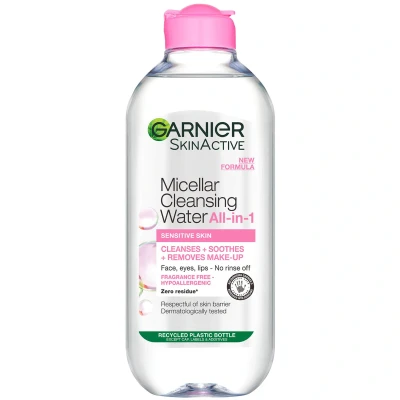 Abbildung von Garnier Micellar Water Facial Cleanser and Makeup Remover for Sensitive Skin 400ml