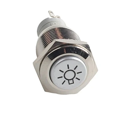 Abbildung von Mintice™ 16mm KFZ Kippschalter Wippschalter Druckschalter Schalter Drucktaster 12V Rot Licht Metall Scheinwerfer
