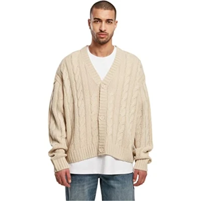 Abbildung von Urban Classics BOXY Strickjacke, Herren, Größe: Small, Softseagrass