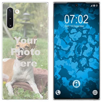 Abbildung von PhoneNatic Custom Hülle kompatibel mit Galaxy Note 10 in Clear Personalisiert zum selbst gestalten eigenem Foto ganz individuell