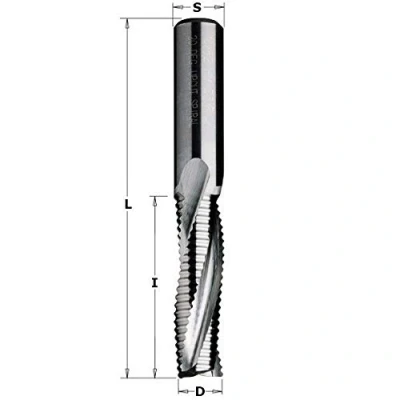 Abbildung von CMT ORANGE TOOLS 195.082.11 SCHLICHTFRÄSER Z3/R POS. D=8X42X90 VHM RE