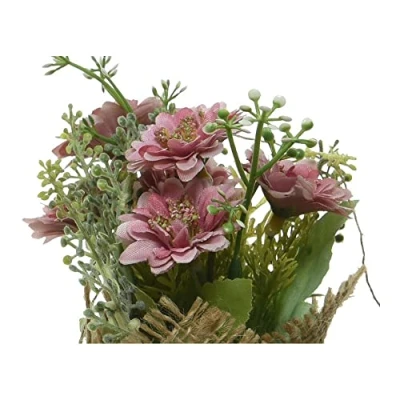 Abbildung von Kunstblume, Kaemingk, Kunstblumen im Jute Topf 17cm, 1 Stück farbig sortiert