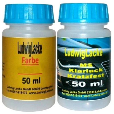 Abbildung von Ludwiglacke LA5F Summerblue für VW Lackstift Set Autolack &amp; Klarlack je 60ml