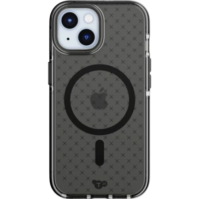 Abbildung von Tech21 Evo Check Handyhülle für iPhone 15 Kompatibel mit MagSafe Einfache Telefonhülle TPU und Biologisch abbaubar Material Schwarz Wissenschaftlicherwiesen Fallshutz: 4,9m