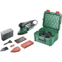 Abbildung von Bosch Home and Garden Multi Schleifmaschine PSM 200 AES (200 Watt, im Koffer) 06033B6000 Schwarz, Grün, Rot