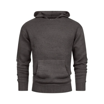 Abbildung von Indicode Jeans Ledger Kapuzenpullover, Herren, Größe: Small, Charcoal mix