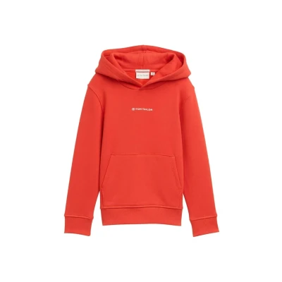 Abbildung von TOM Tailor MIT LOGO Print Kapuzenpullover für Kinder, Größe: 92/98, Soft red