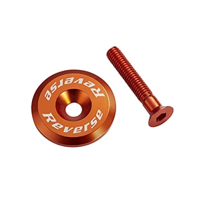 Abbildung von Steuersatzkappe mit Aluminiumschraube orange