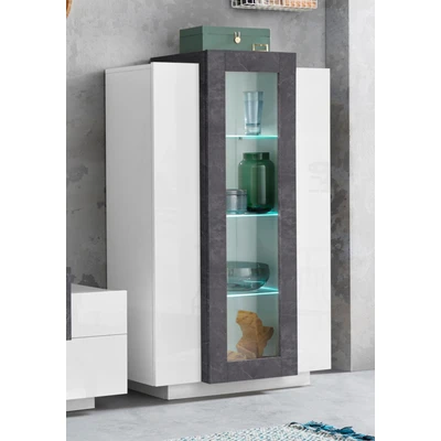 Abbildung von INOSIGN Vitrine &quot;Coro, Vitrine, Glasvitrine, Vitrinenschrank, Stauraumvitrine&quot;, 3 Türen davon 1 Glastür,9 Fächer, Doppeltiefe, Höhe 120,5