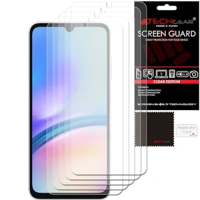Abbildung von TECHGEAR Displayschutzfolien, kompatibel mit Samsung Galaxy A05s, transparent, 5 Stück