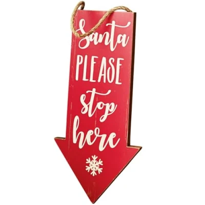 Abbildung von Loberon Dekoboard Saint, Antik Finish, weihnachtliches Motiv, Weihnachtsdekoration, Weihnachten, MDF, Flachsfasern, antikrot