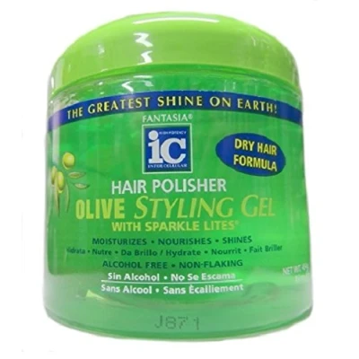 Abbildung von IC Fantasia Hair Polisher Olive Styling Gel 454g