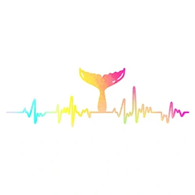 Abbildung von Finest Folia Aufkleber Herzschlag Tiere Breite 27cm Lifeline Heartbeat Deko Sticker Selbstklebend für Auto Kühlschrank Laptop Autoaufkleber K150 (Hologramm, 26 Wal)