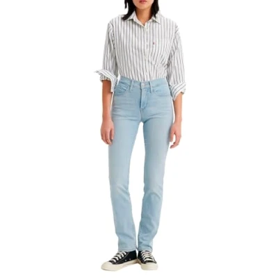 Abbildung von Levi&#039;s Shaping Slate Freeze Jeans Slim Fit, Damen, Größe: 32x32, Bleached